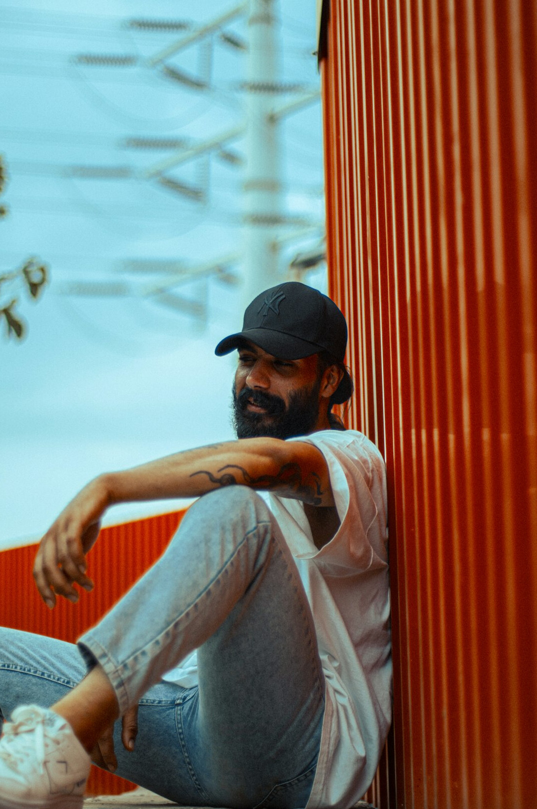 Portrait of a bearded man smiling