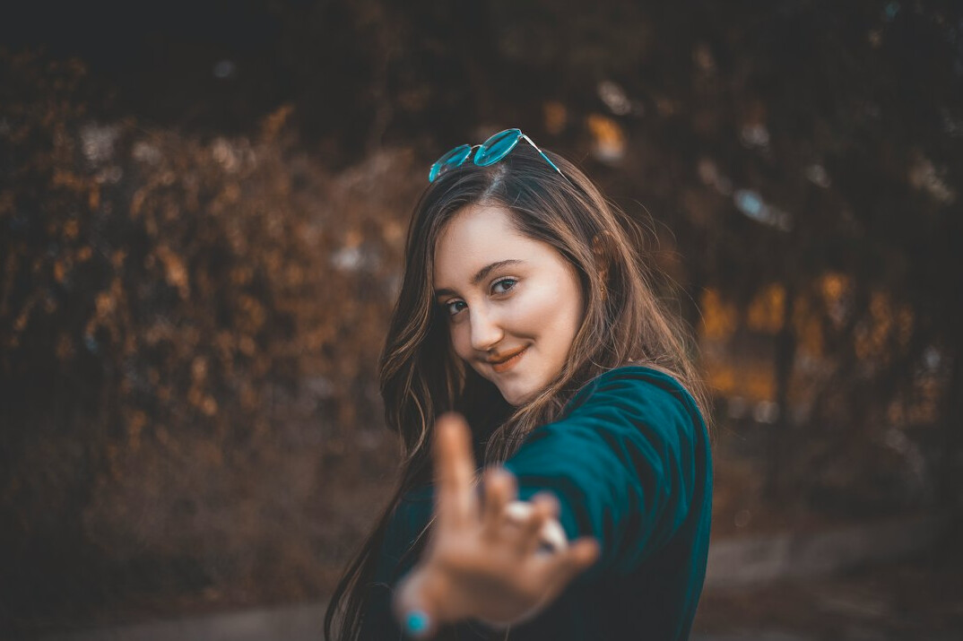 Portrait of a young smiling woman
